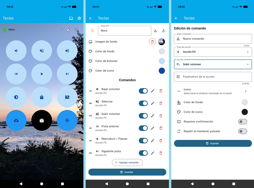 Botones personalizados de Teclas en Android
